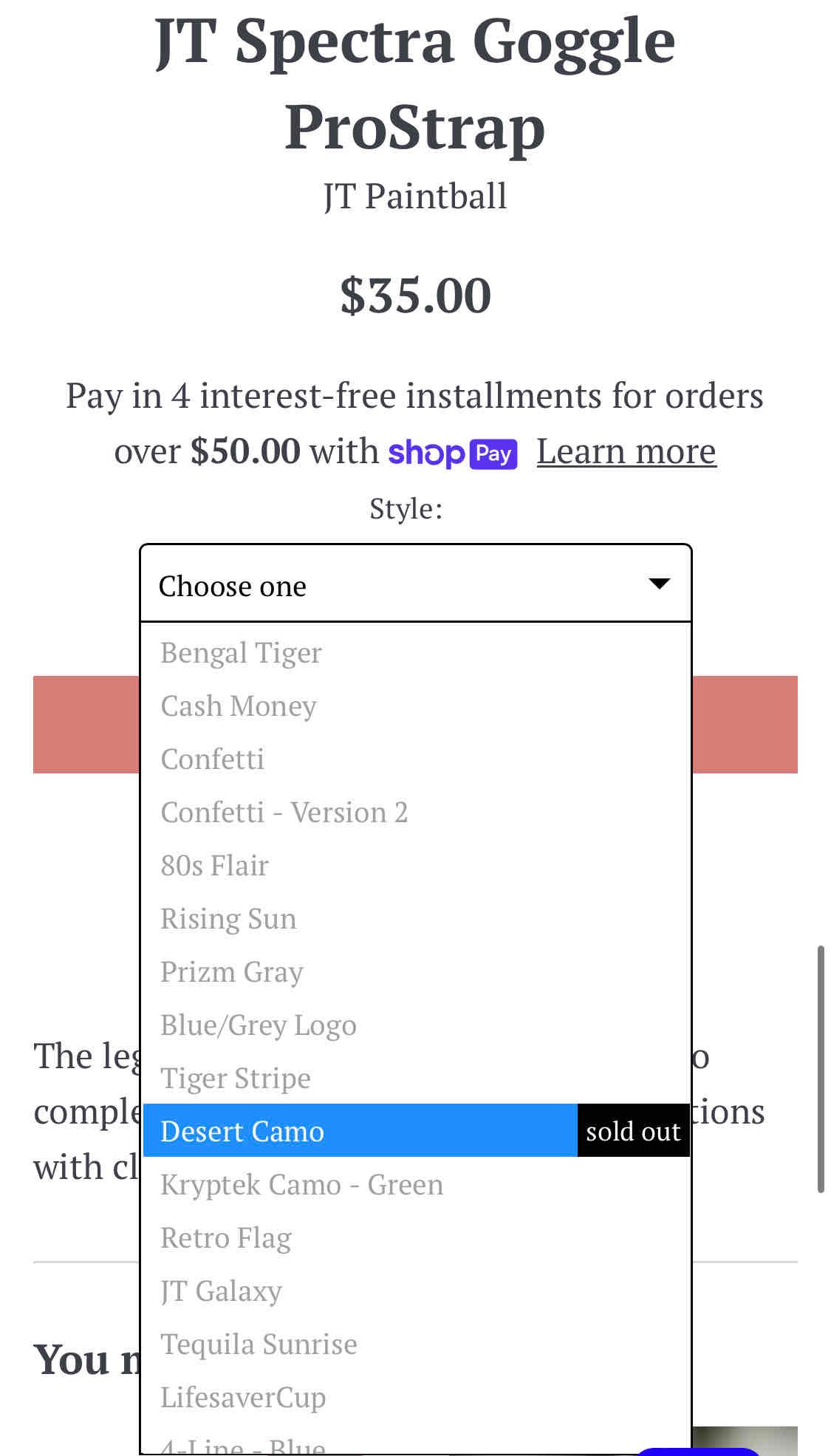 JT Prostrap - Desert Camo - Vaulted