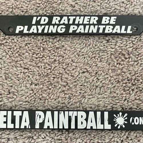 Delta Paintball Licence plate frame
