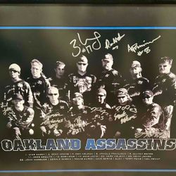 Oakland Assassins - Signed Framed poster by Bob & Zach