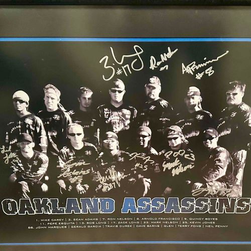 Oakland Assassins - Signed Framed poster by Bob & Zach