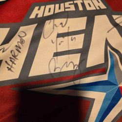 Autographed houston heat jersey