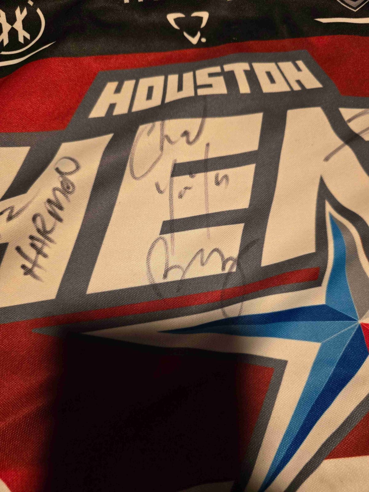 Autographed houston heat jersey