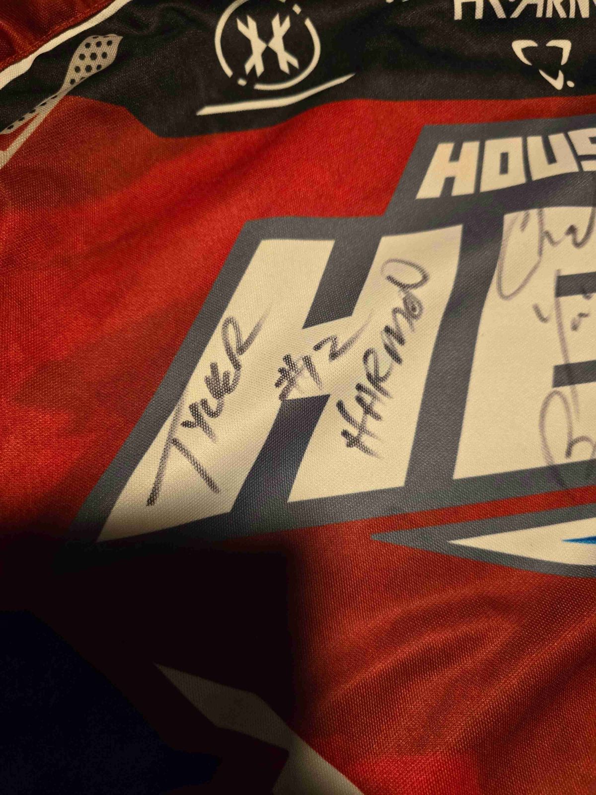 Autographed houston heat jersey