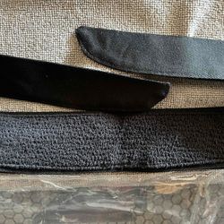 Violence black denim headband with V2 Bloodsplatter tag