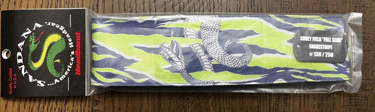 Corey Field “Full Send” Snakestripe Sandana Headband