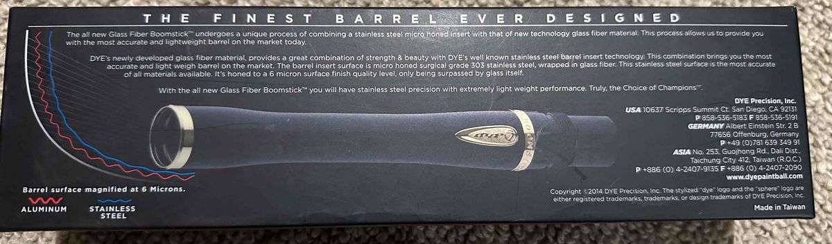 Dye GF Barrel with Carbon Fiber Tip