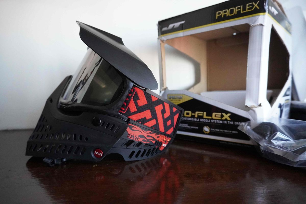 NEW JT PROFLEX DV8 PAINTBALL CUSTOM GOGGLE/MASK