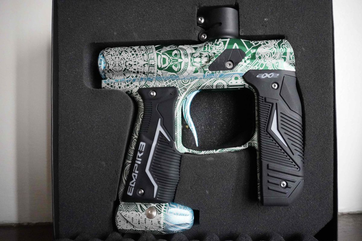 Empire Axe 2.0 Green Aqua Mayan Laser with OLED board installed