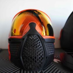 Carbon CRBN Zero Pro Paintball Mask (Less Coverage) - Blaze