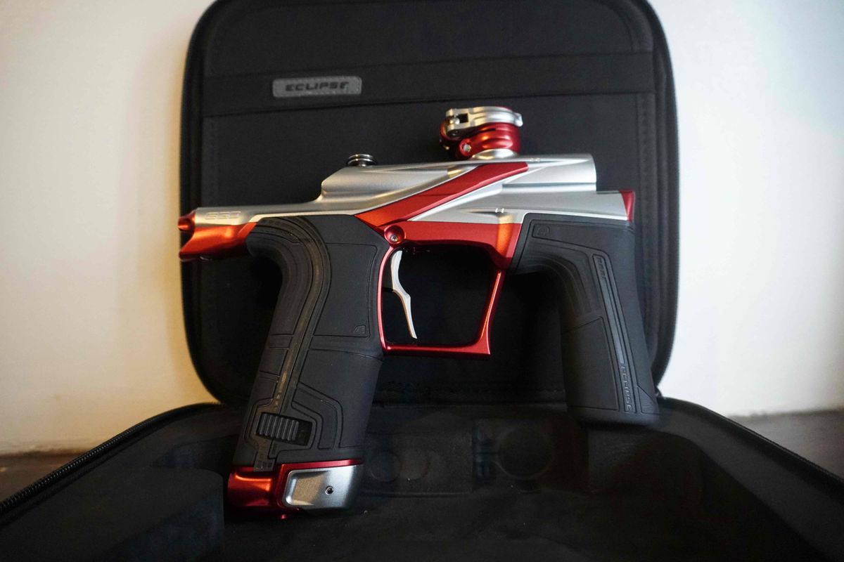  Planet Eclipse Ego LV2 Paintball Gun - Silver/Red