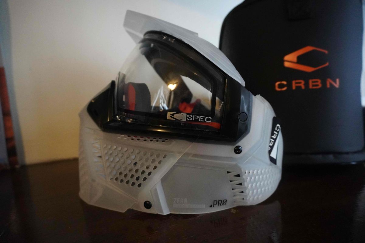 Carbon CRBN Zero Pro Paintball Mask (Less Coverage) - Clear