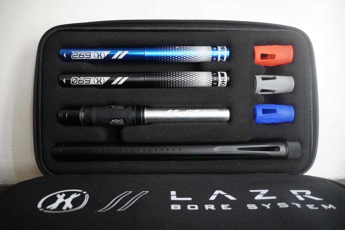 HK Army LAZR Barrel Kit - Colored Inserts - AC Threads - Dust Black
