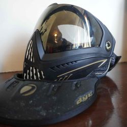 Dye i5 2.0 Paintball Mask/Goggle - Onyx Gold with Visor