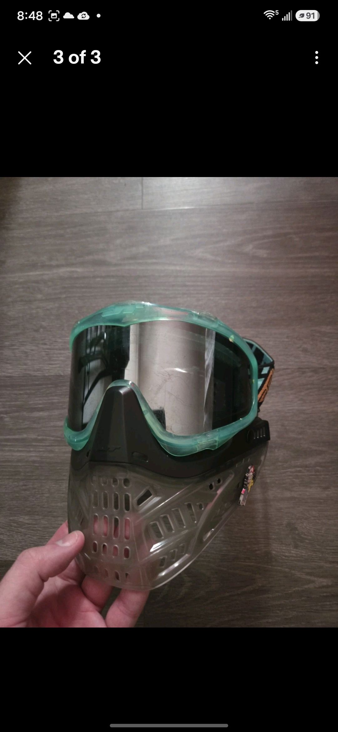 Revo 2 clears, turquoise clear frames. Superdead plugs and double strapped 