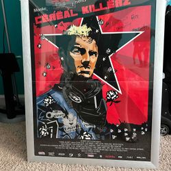 RARE!!! SIGNED, Framed Cereal Killerz Movie Poster + Premiere Ticket