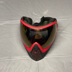 (jaxynxiong_e591f7) Paintball Setup - Empire Mini GS (Red/Silver), Valken V-MAX+ Hopper, Dye i4 Mask (Red/Gold)