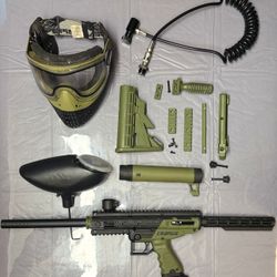 Tippmann Cronus Tactical Paintball Setup - OD Green - GXG Hopper, Remote Line, Empire Helix Mask