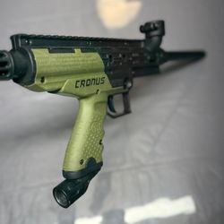 Tippmann Cronus Tactical Paintball Setup - OD Green - GXG Hopper, Remote Line, Empire Helix Mask