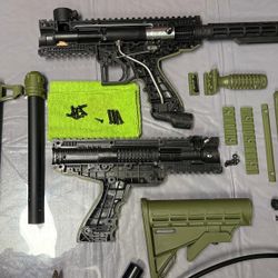 Tippmann Cronus Tactical Paintball Setup - OD Green - GXG Hopper, Remote Line, Empire Helix Mask