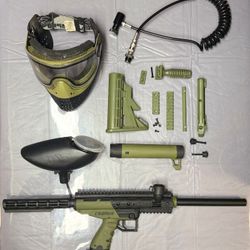 Tippmann Cronus Tactical Paintball Setup - OD Green - GXG Hopper, Remote Line, Empire Helix Mask