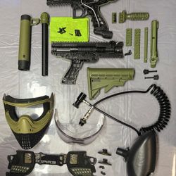 Tippmann Cronus Tactical Paintball Setup - OD Green - GXG Hopper, Remote Line, Empire Helix Mask