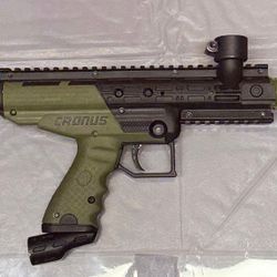 Tippmann Cronus Tactical Paintball Setup - OD Green - GXG Hopper, Remote Line, Empire Helix Mask