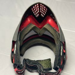 (jaxynxiong_e591f7) Paintball Setup - Empire Mini GS (Red/Silver), Valken V-MAX+ Hopper, Dye i4 Mask (Red/Gold)