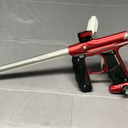 Paintball Setup - Empire Mini GS (Red/Silver), Valken V-MAX+ Hopper, Dye i4 Mask (Red/Gold)