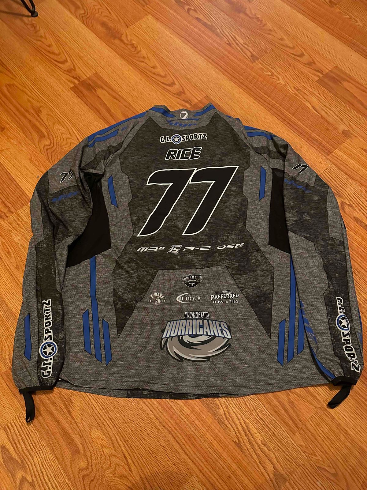 Alternate 2021 World Cup Blake Rice New England Hurricanes jersey