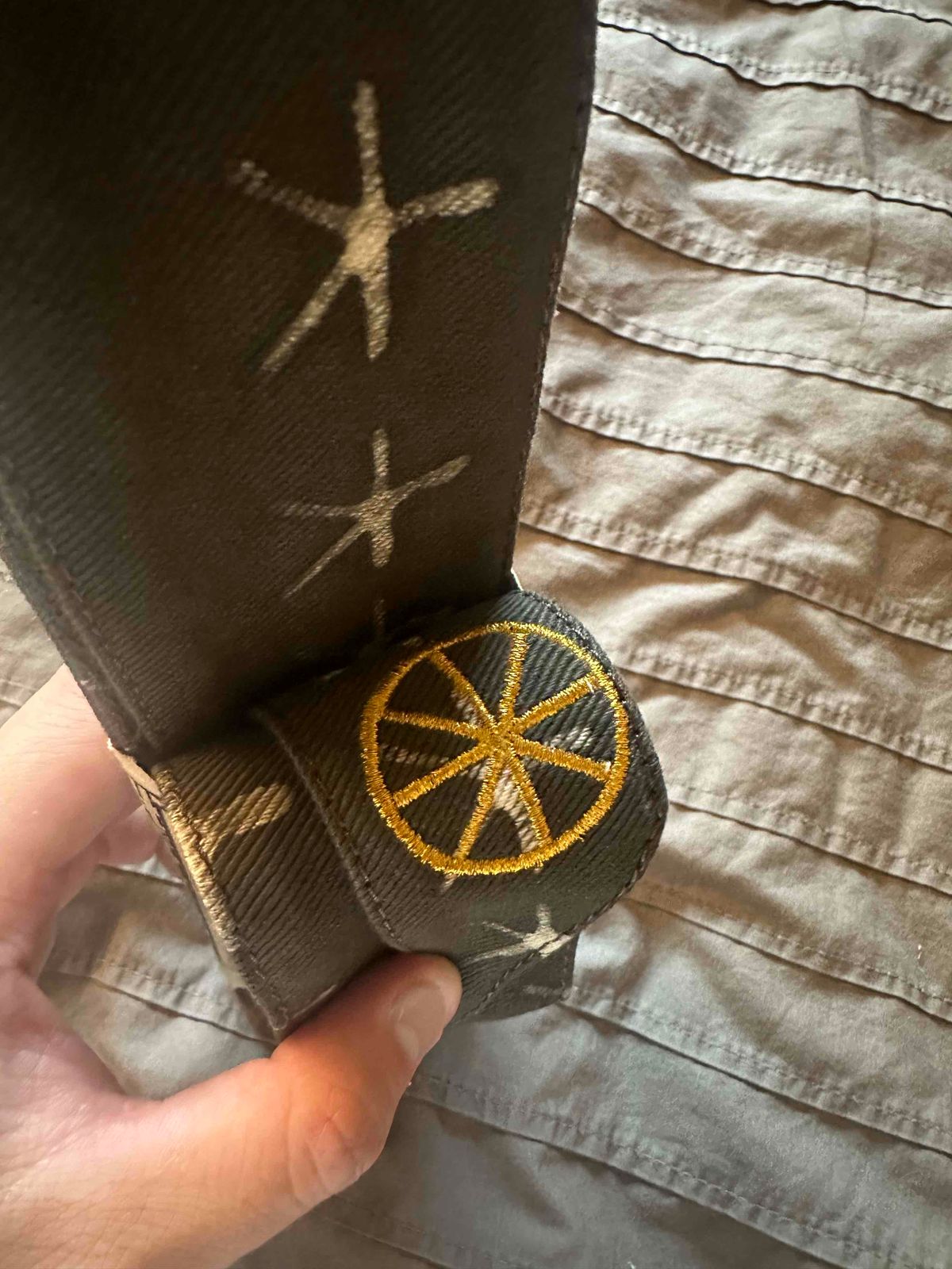 Hormesis Gold Wheel Denim Headband