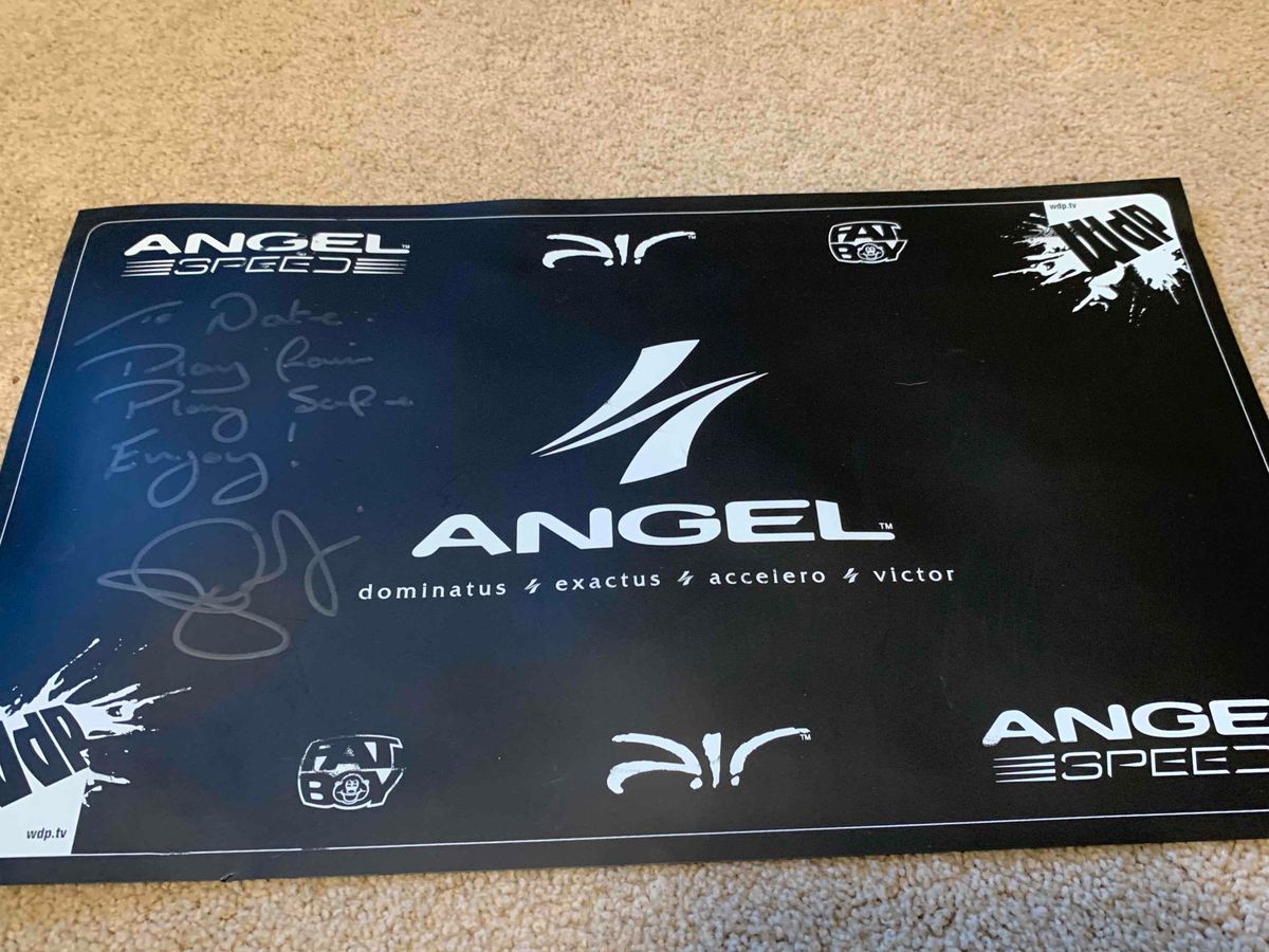 Angel/WDP Workmat, signed by THE JOHN RICE