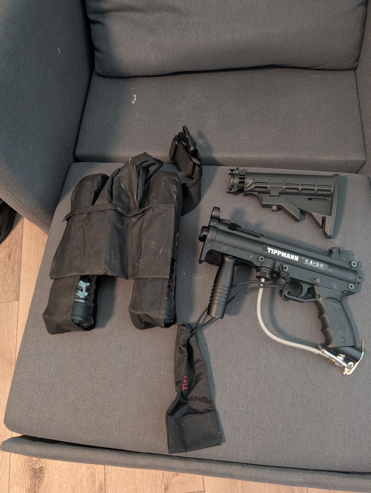 Tippmann A-5 *paintball gun* with trigger mod 