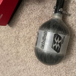Empire mini gs silver, empire mini tank, valken vts hopper with speed feed and jt pro flex mask comes with protective soft bag