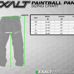 Exalt t4 pants size small
