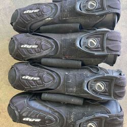 A bunch of paintball gear