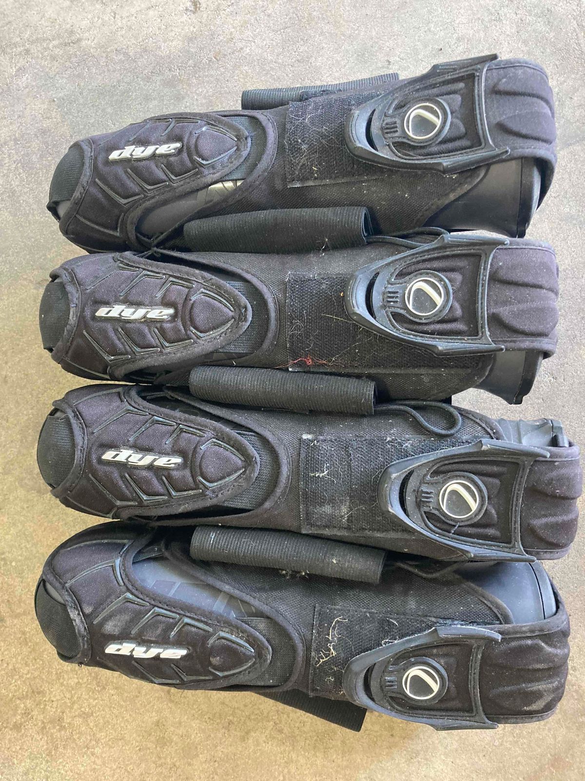 A bunch of paintball gear