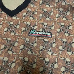 Brown skull’s sandana pullover top